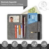 Neyyos: Reisepasshüllen in diversen Farben mit & ohne AirTag Fach (auch für Generation 2 AirTag passend) - MAGATI