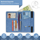 Neyyos: Reisepasshüllen in diversen Farben mit & ohne AirTag Fach (auch für Generation 2 AirTag passend) - MAGATI