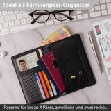 Neyyos: Reisepasshüllen in diversen Farben mit & ohne AirTag Fach (auch für Generation 2 AirTag passend) - MAGATI