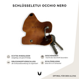Schlüsseletui Occhio Nero aus Leder