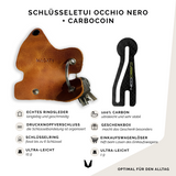 Schlüsseletui Occhio Nero aus Leder