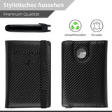 Neyyos: Reisepasshüllen in diversen Farben mit & ohne AirTag Fach (auch für Generation 2 AirTag passend) - MAGATI