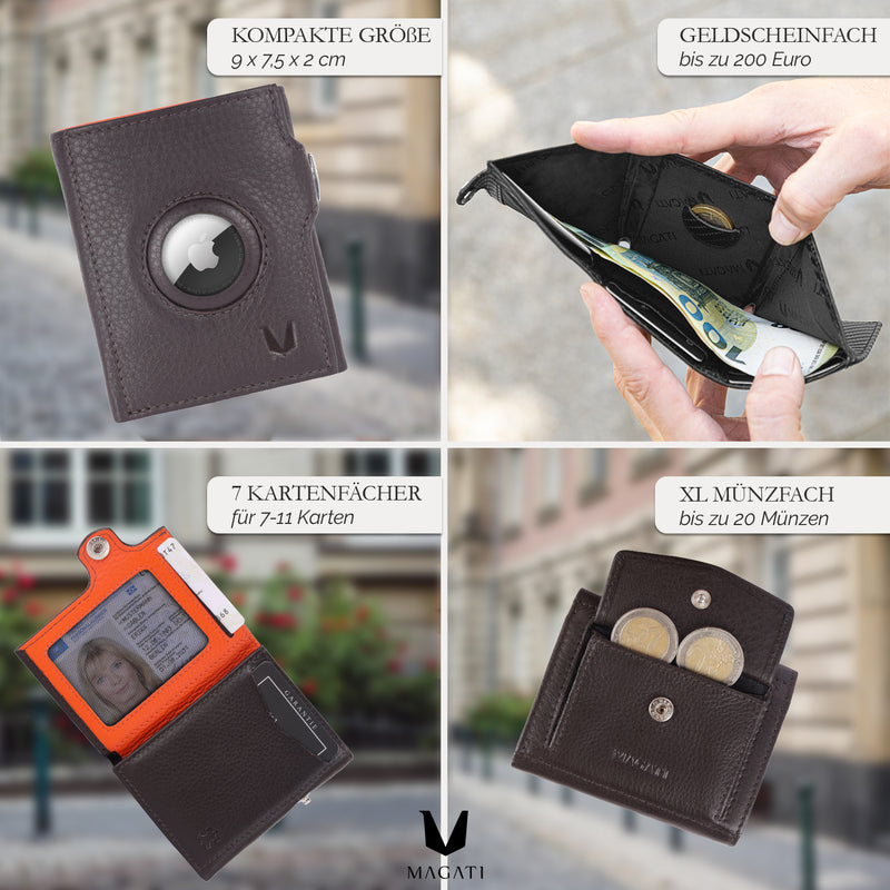 Slim Wallet il Santo mit AirTag Hülle