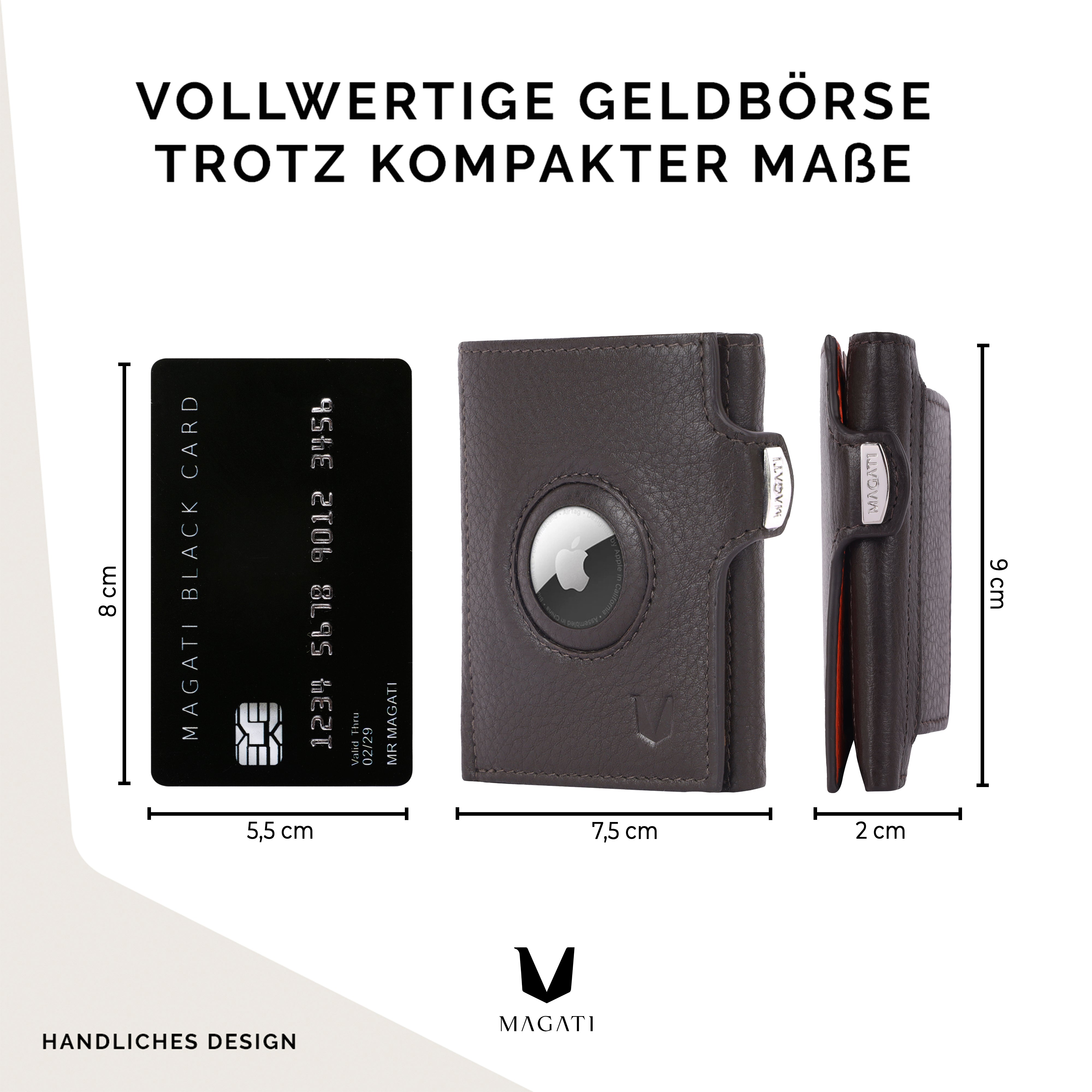 Slim Wallet il Santo mit AirTag Hülle