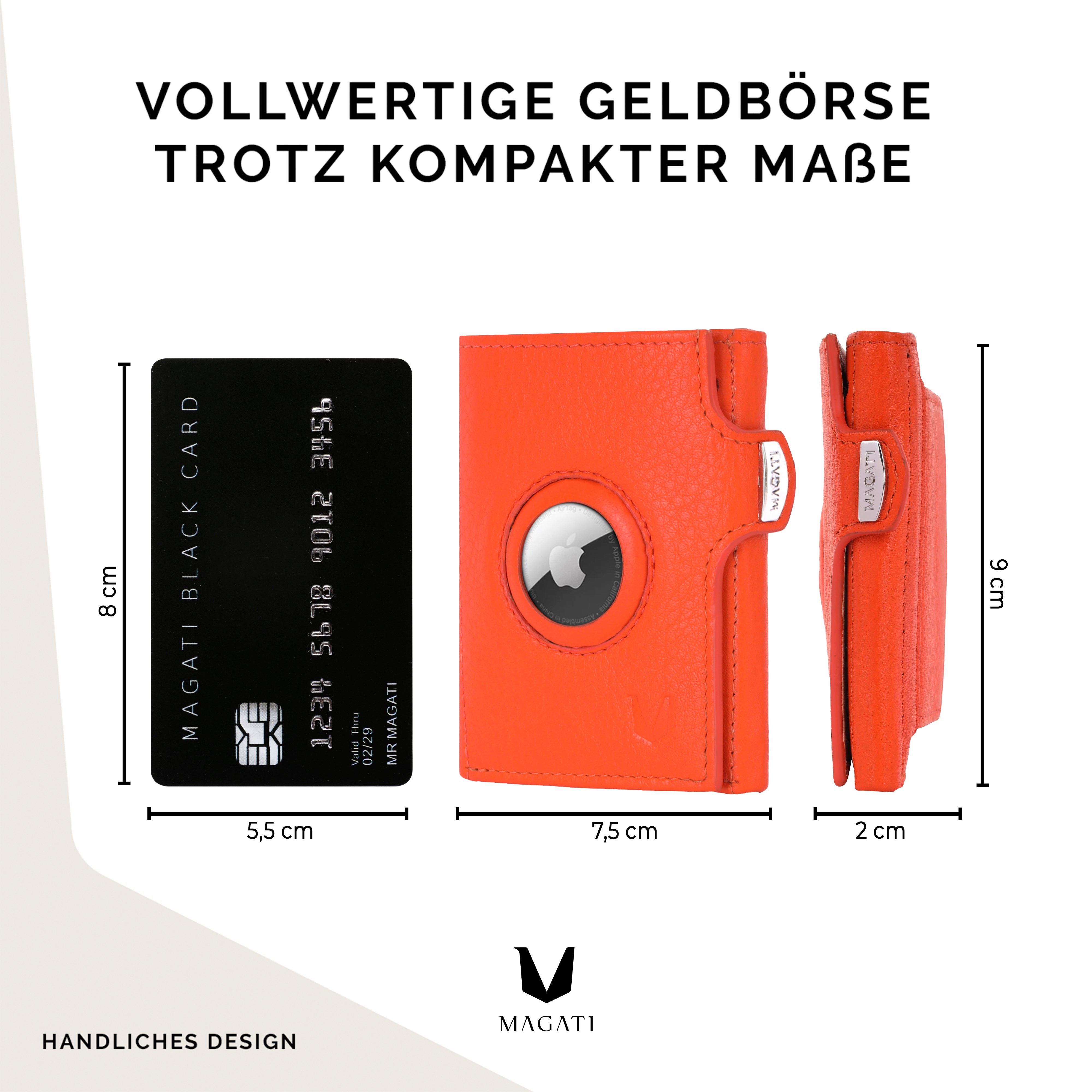 Slim Wallet il Santo mit AirTag Hülle