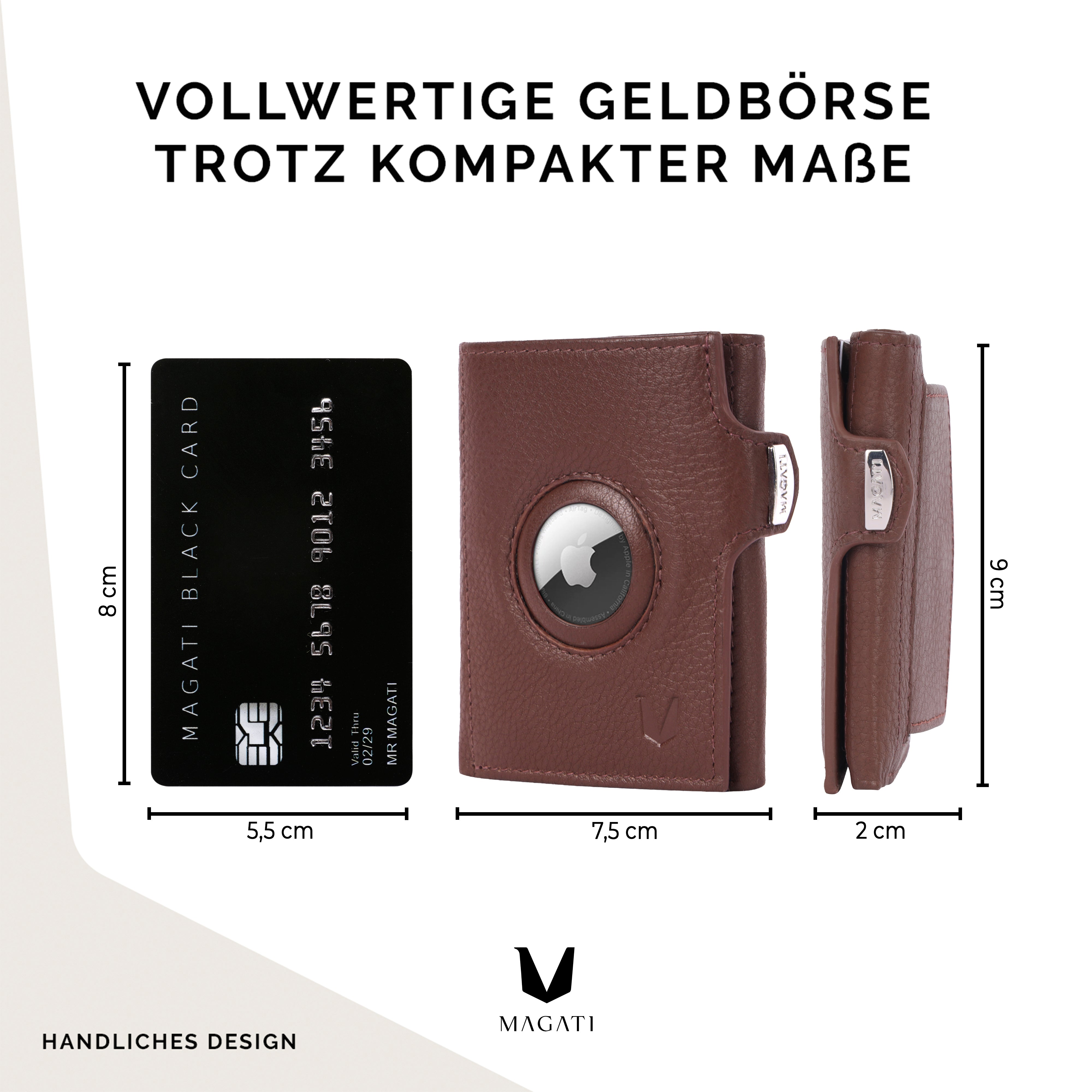 Slim Wallet il Santo mit AirTag Hülle