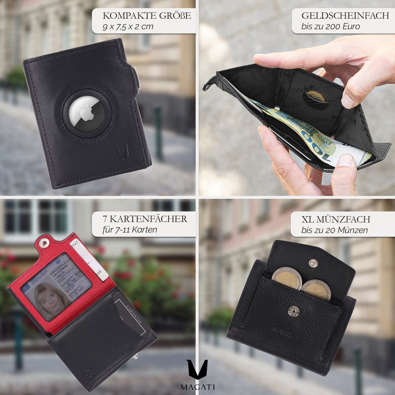 Slim Wallet il Santo mit AirTag Hülle