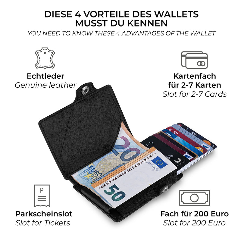 Pre-owned Mini Wallet Caesar One mit AirTag Hülle - MAGATI