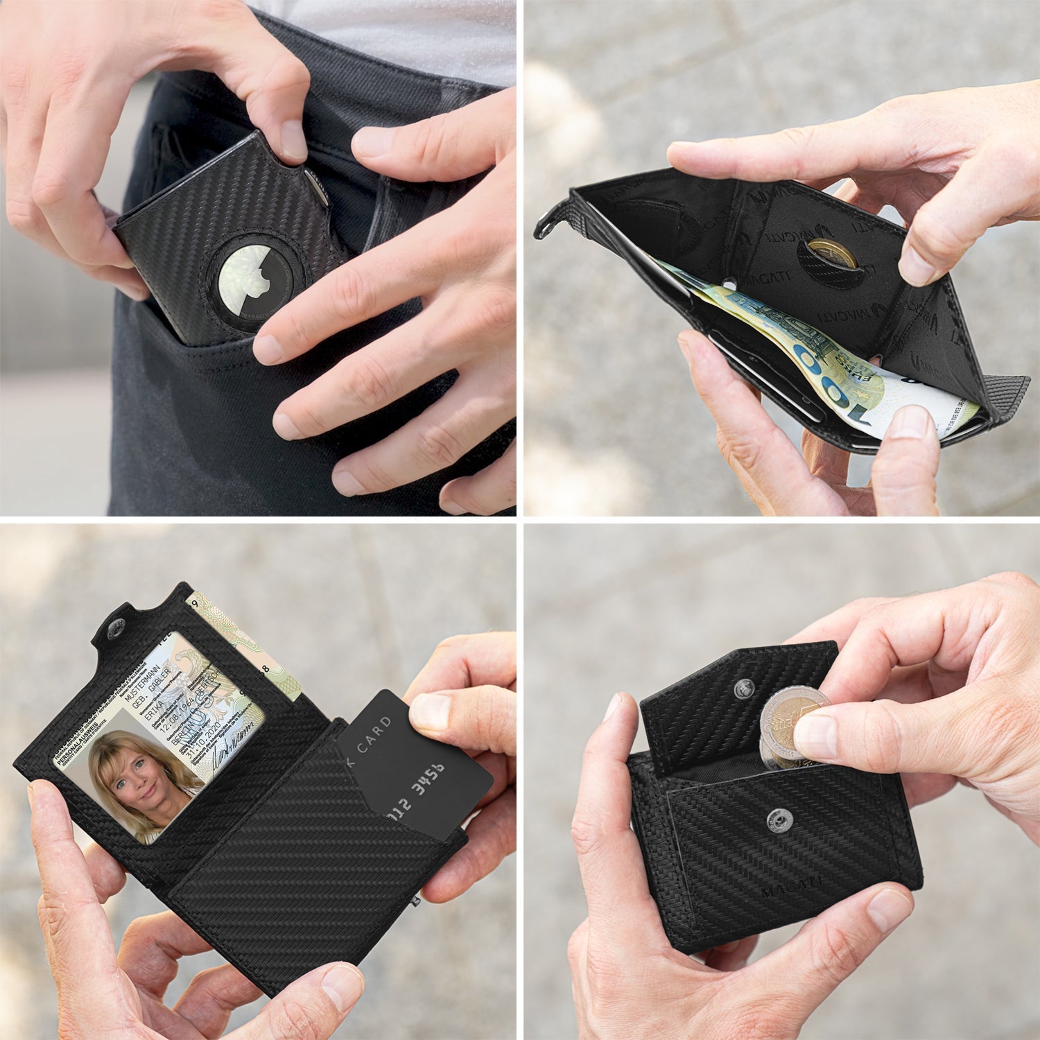 Trifold Wallet il Santo mit AirTag Hülle - MAGATI