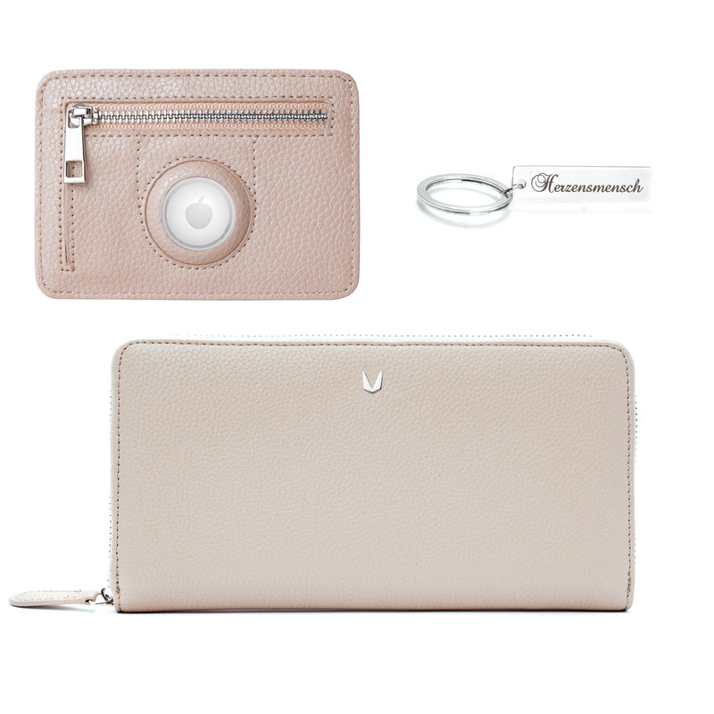 Geschenkset Paris - Damen-Geldbörse & Mini Wallet mit AirTag Case - MAGATI