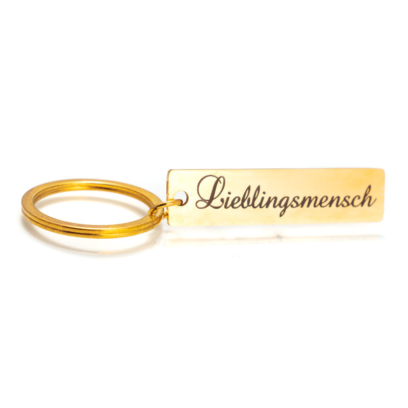 engraving with Gold, Keychain Rose, \