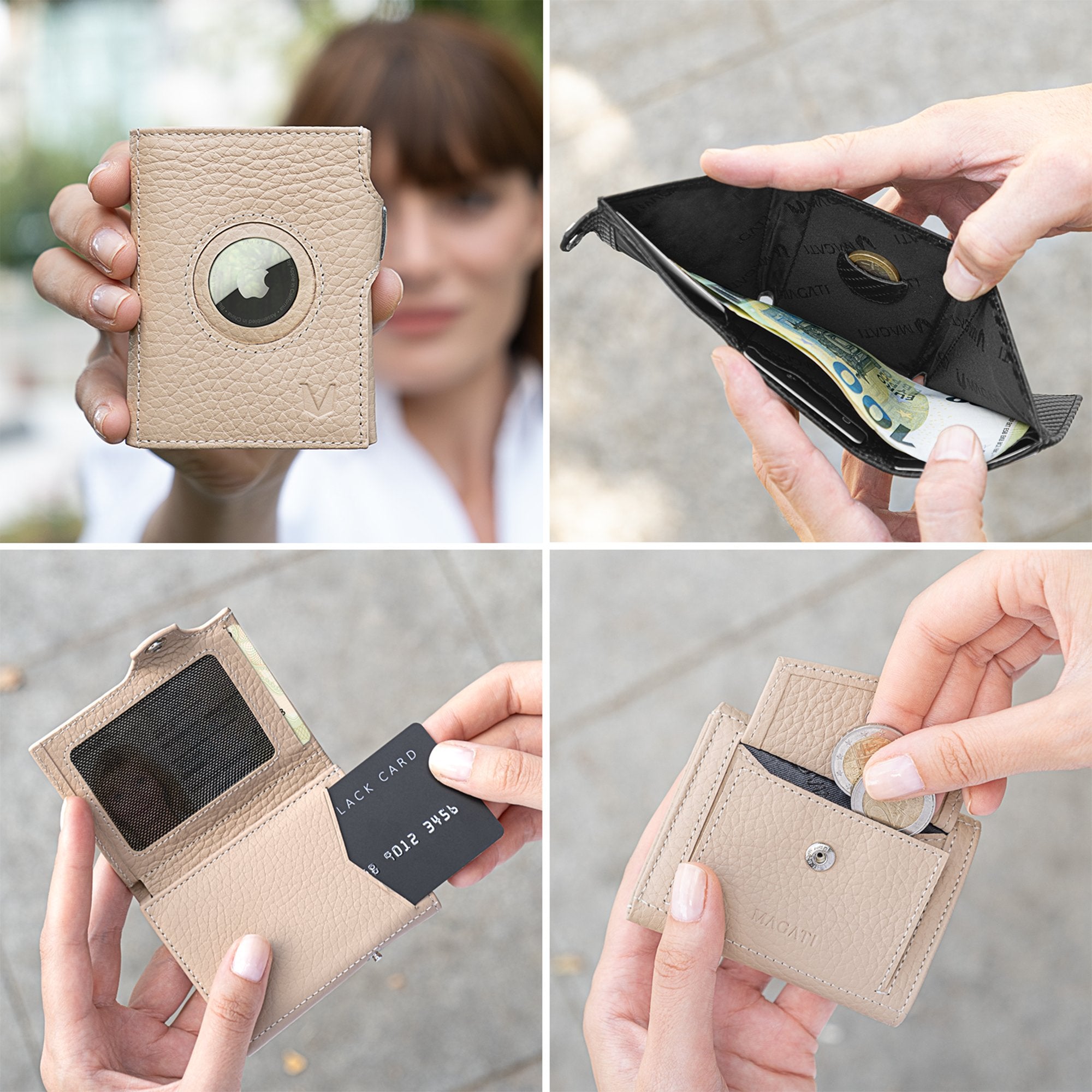 Slim Wallet il Santo mit AirTag Hülle - MAGATI
