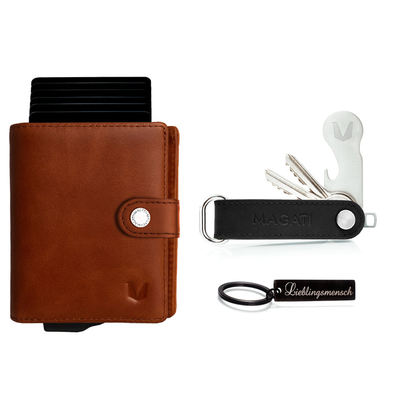 Подарочный набор Tokio - Мужской кошелёк и брелок для ключей