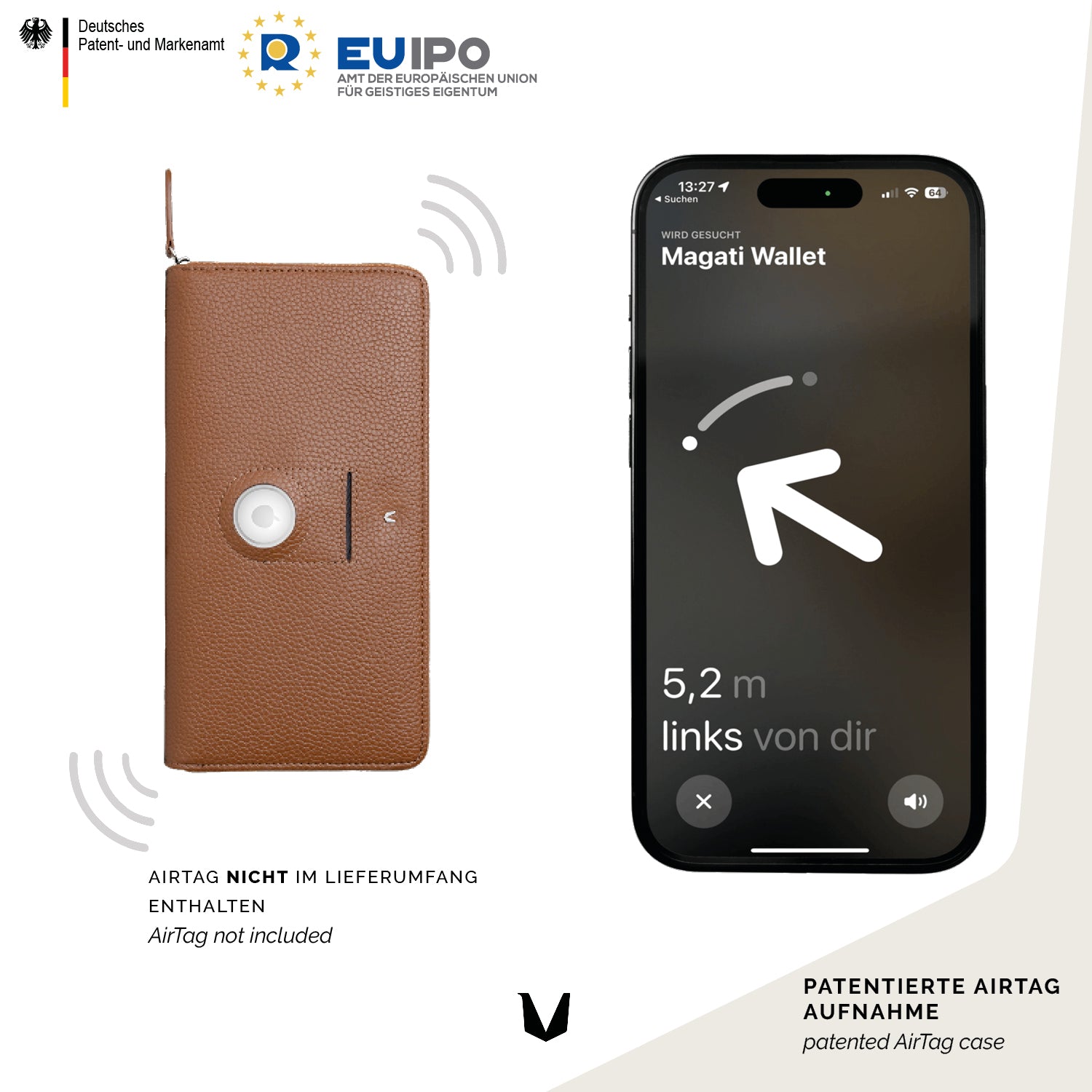 Lady Wallet NARI with AirTag Case