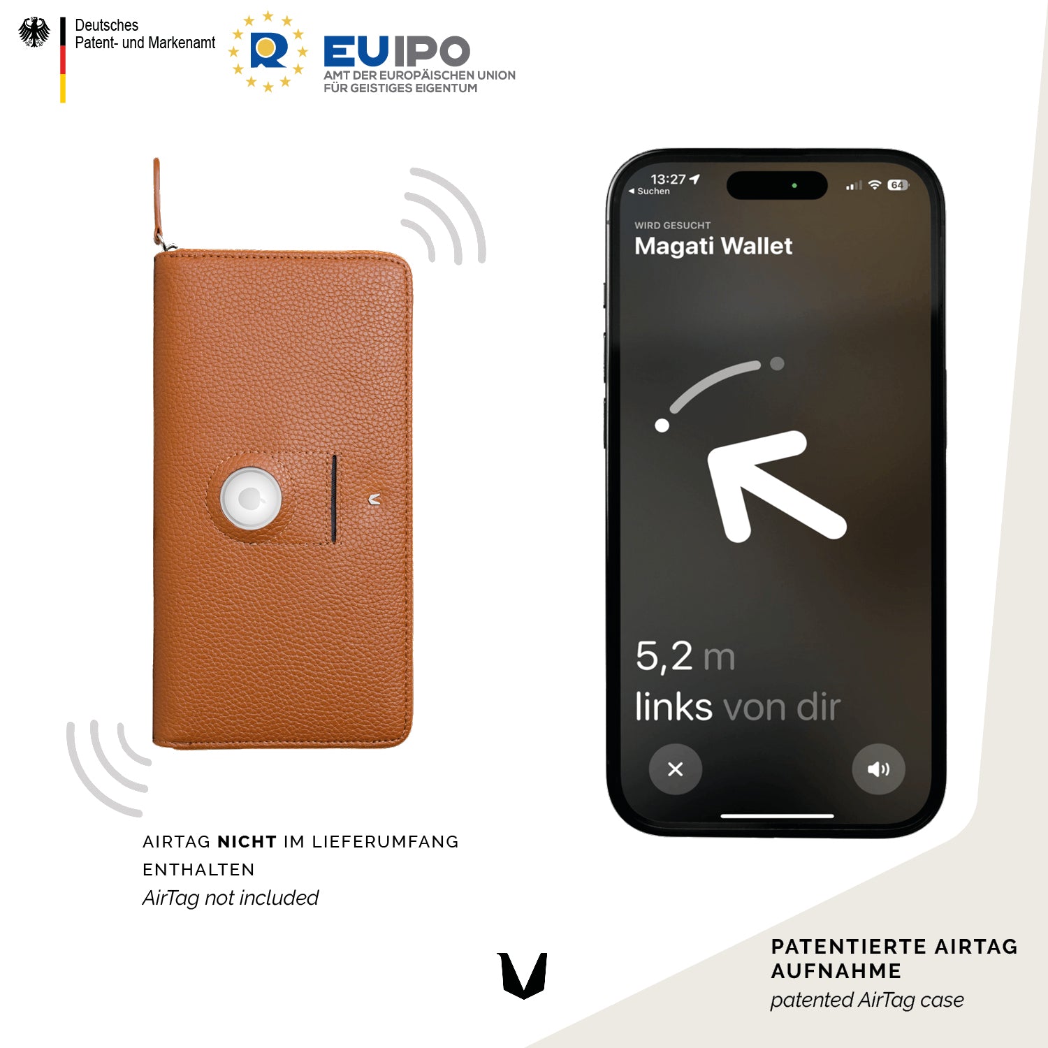 Lady Wallet NARI with AirTag Case