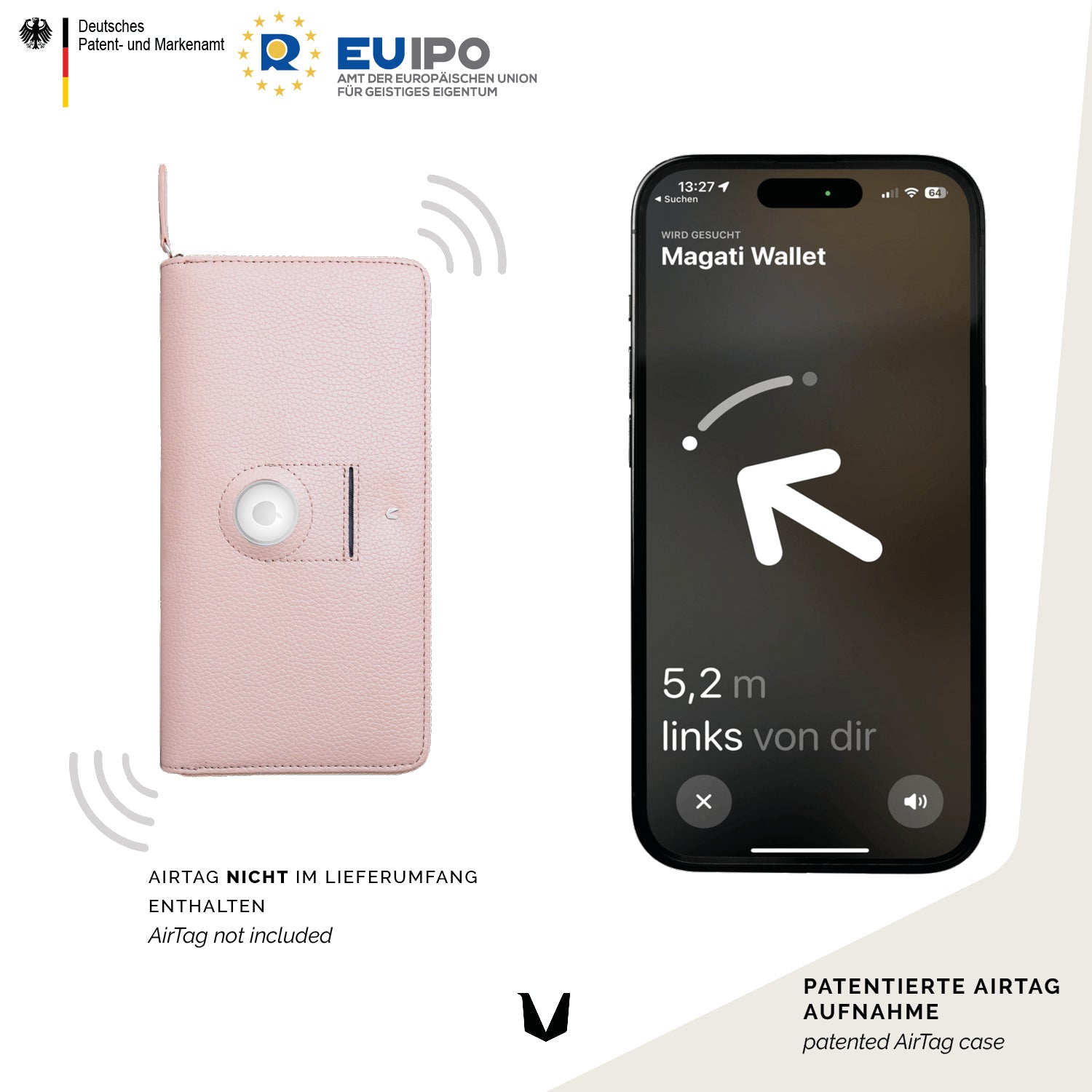 Lady Wallet NARI with AirTag Case