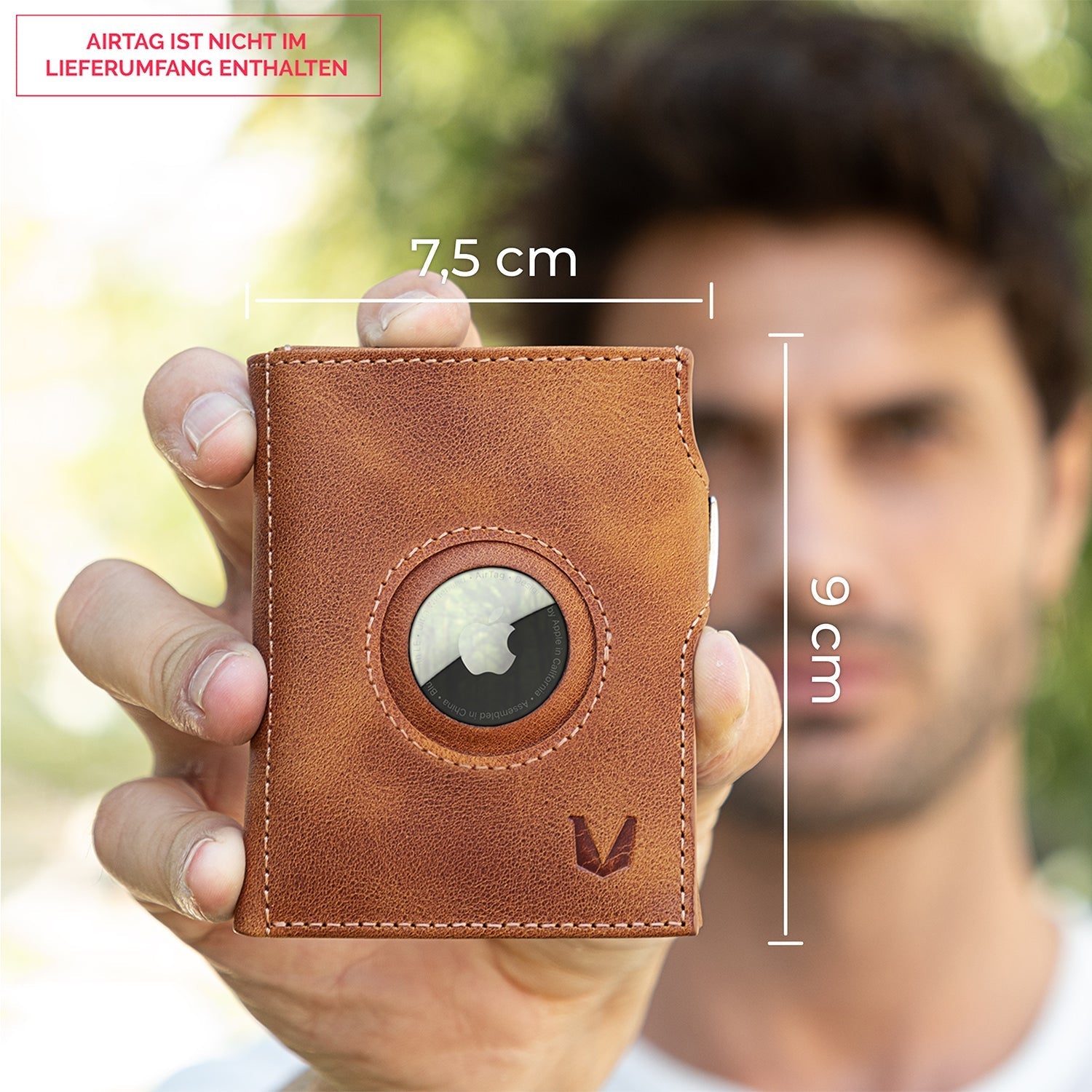 Slim Wallet il Santo mit AirTag Hülle - MAGATI