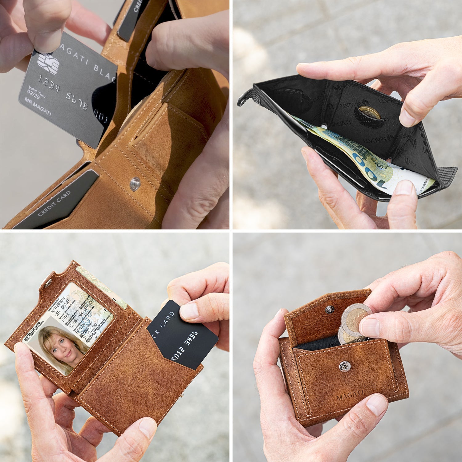 Trifold Wallet il Santo mit AirTag Hülle - MAGATI