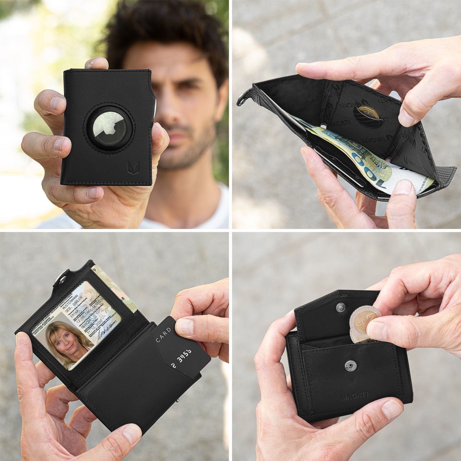 Trifold Wallet il Santo mit AirTag Hülle - MAGATI