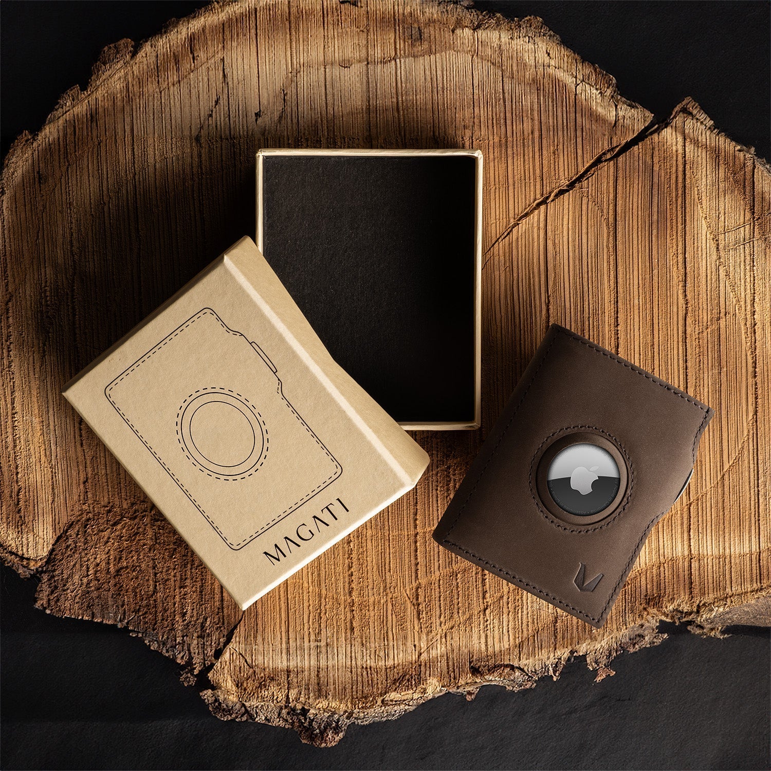 Slim Wallet il Santo mit AirTag Hülle - MAGATI